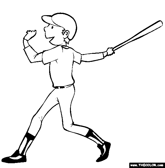 Up at Bat Coloring Page